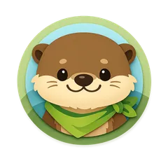 Cute cartoon hedgehog face in minimal flat icon style with geometric shapes.