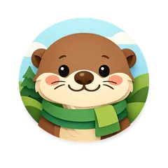 Flat cartoon-style tiger avatar with a layered paper-cutout look and soft drop shadow
